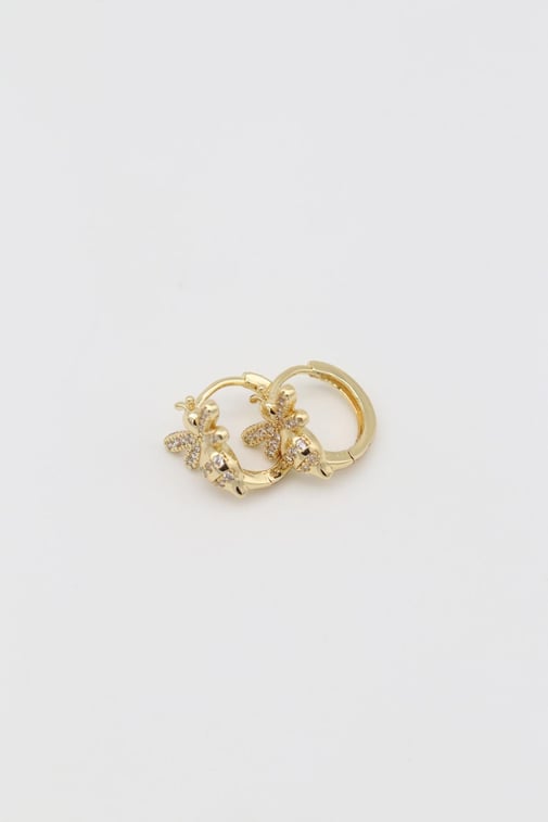 Bee Hoop Earring