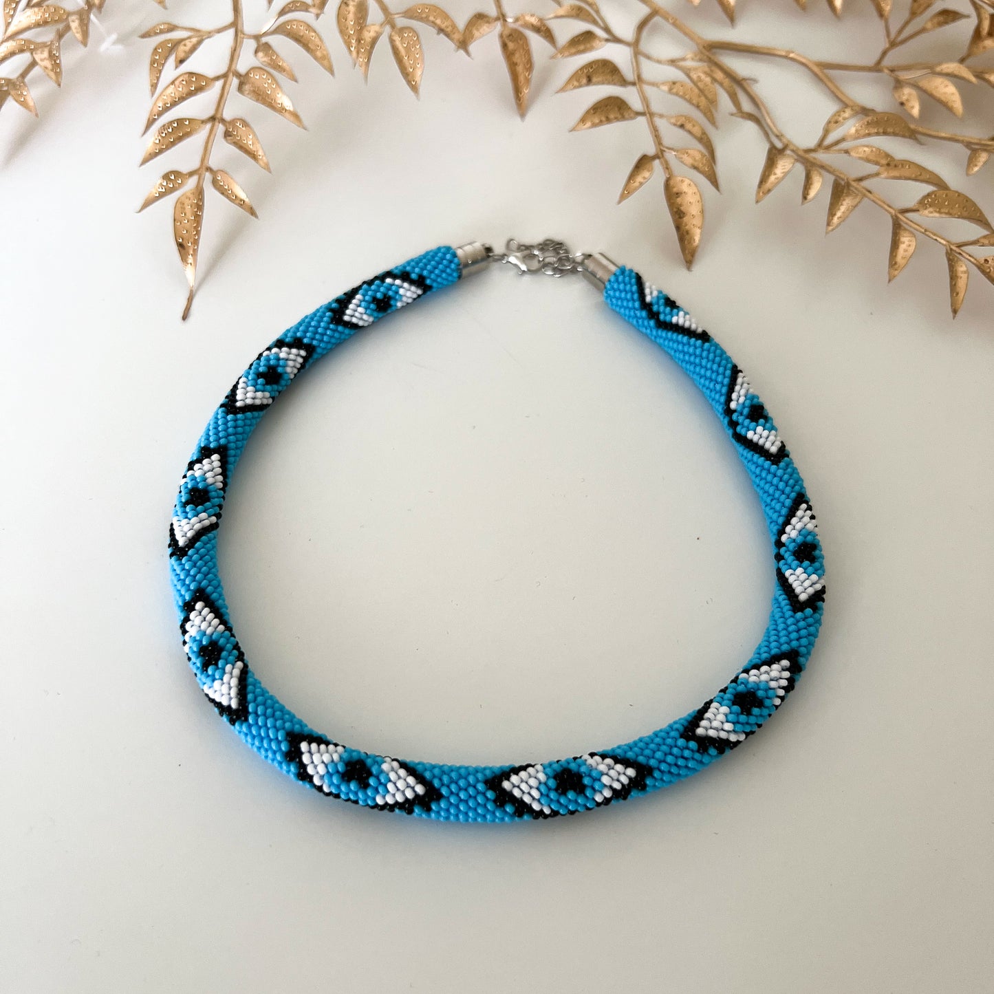 Nazar Crochet Beaded Necklace