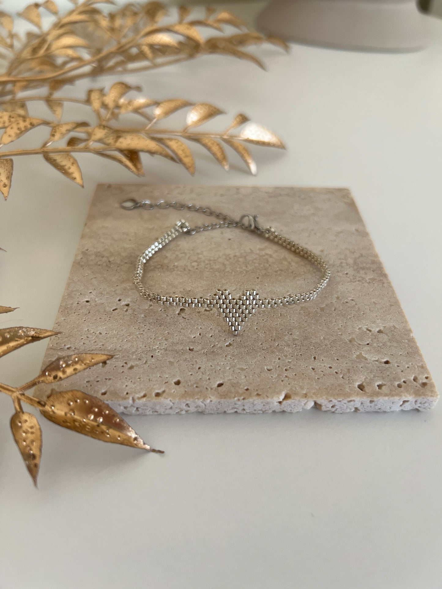 Metallic Heart Miyuki Bracelet