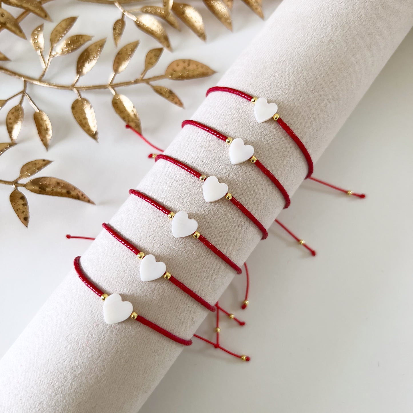 Heart Mother of Pearl Miyuki Bracelet