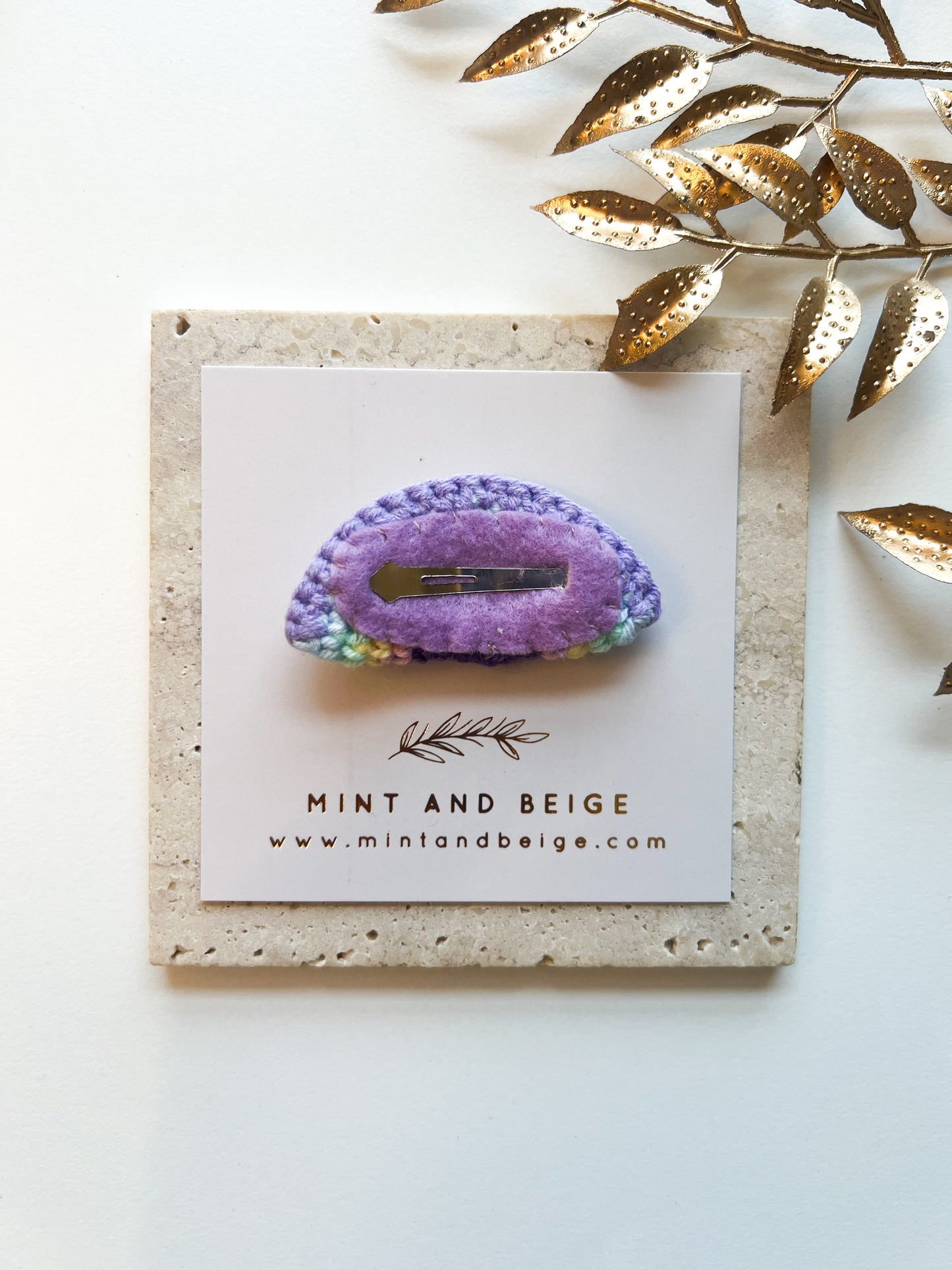 Rainbow Hair Clip - Purple