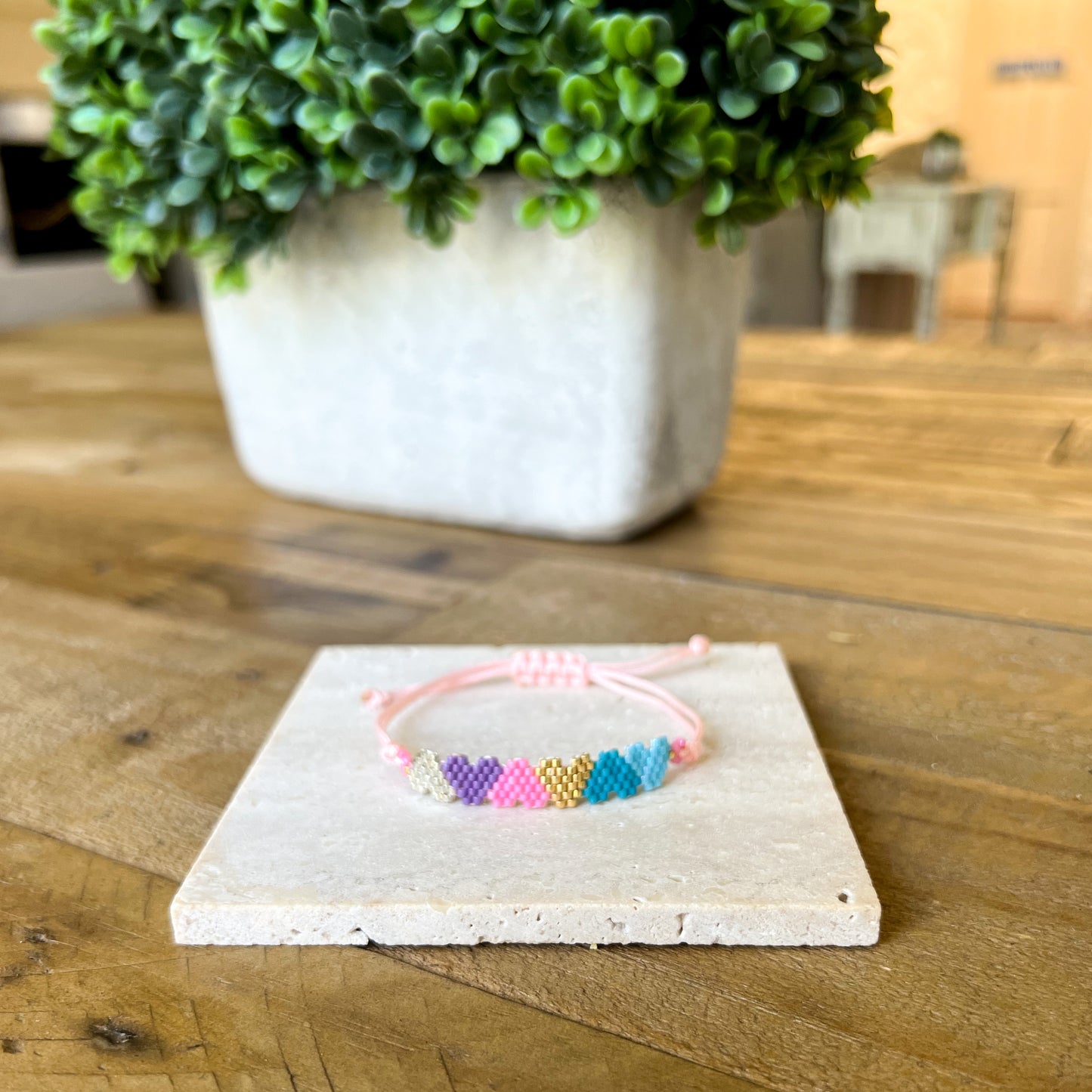 Heart miyuki beaded bracelet