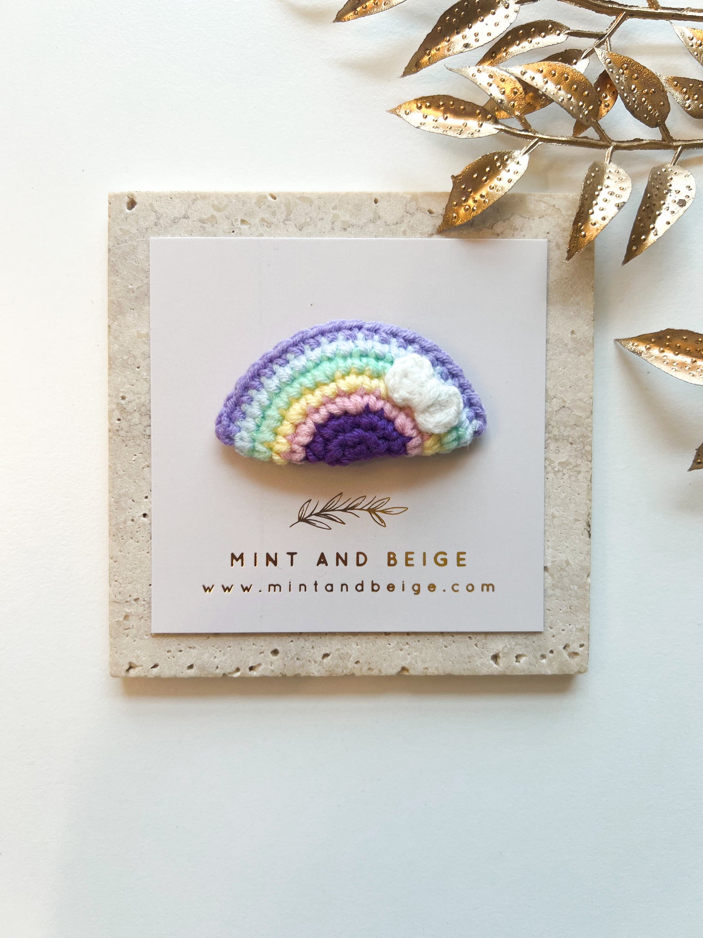 Rainbow Hair Clip - Purple