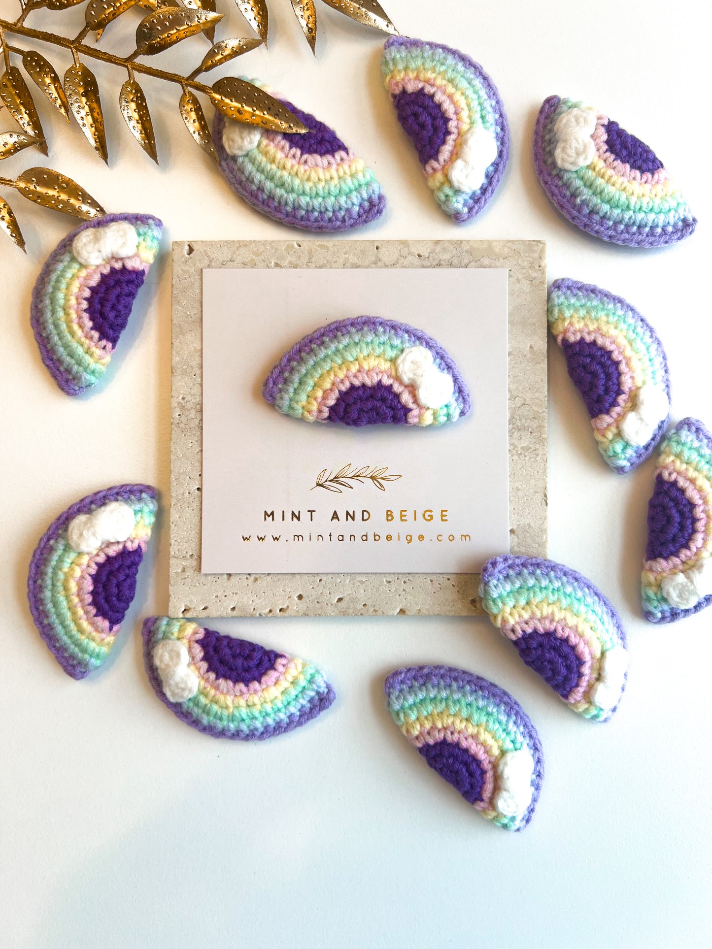 Rainbow Hair Clip - Purple