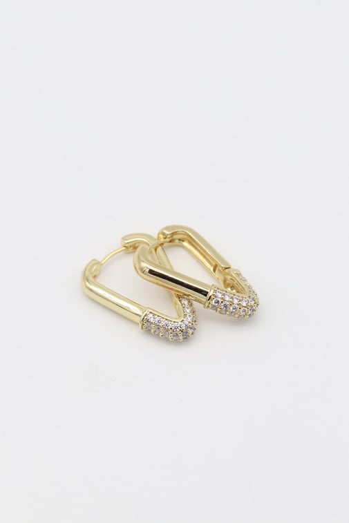 Zirconia Triangle Huggie