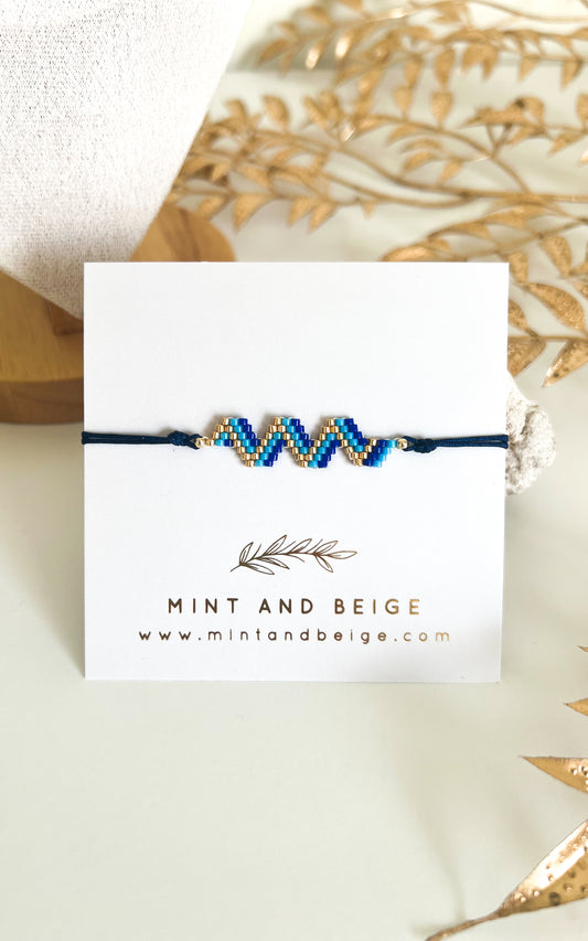 Zigzag Navy Bracelet