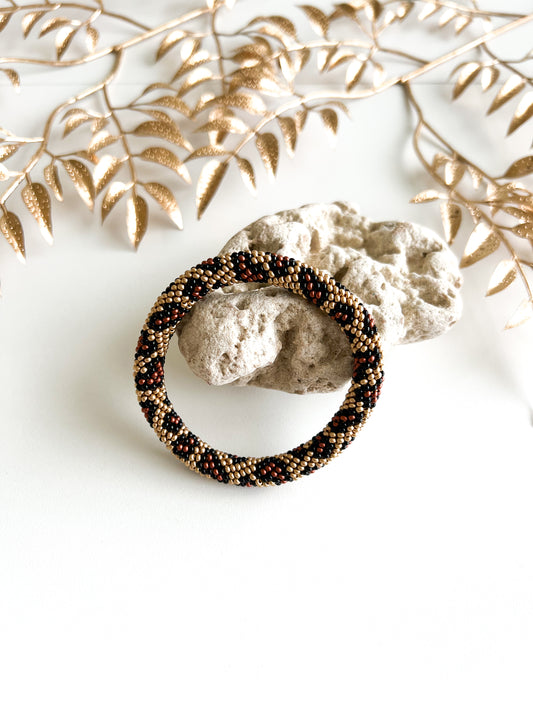 Leopard Crochet Beaded Bracelets