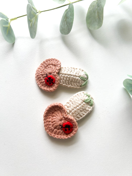 Mushroom Hair Clips (Set of 2)