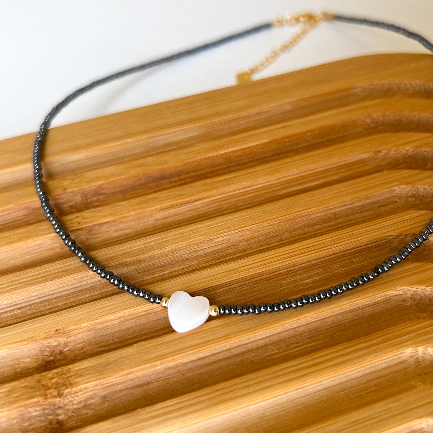 Mother of Pearl Heart Necklace