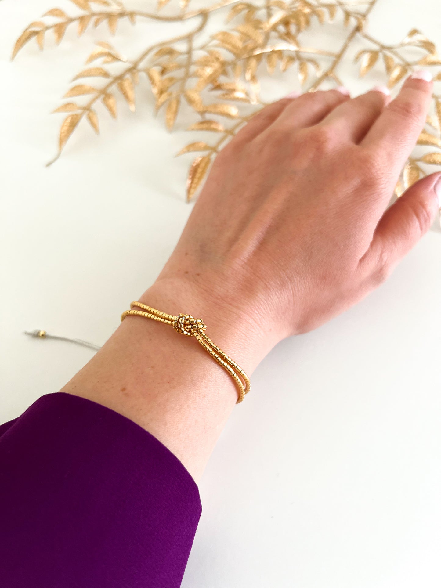 Gold Knot Miyuki Bracelet