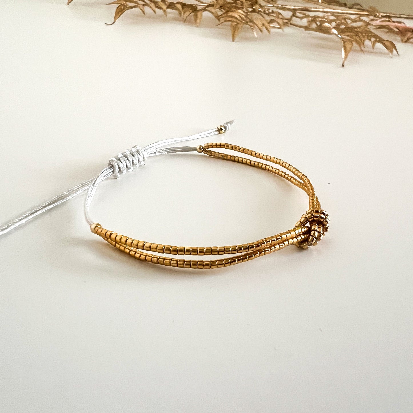 Gold Knot Miyuki Bracelet