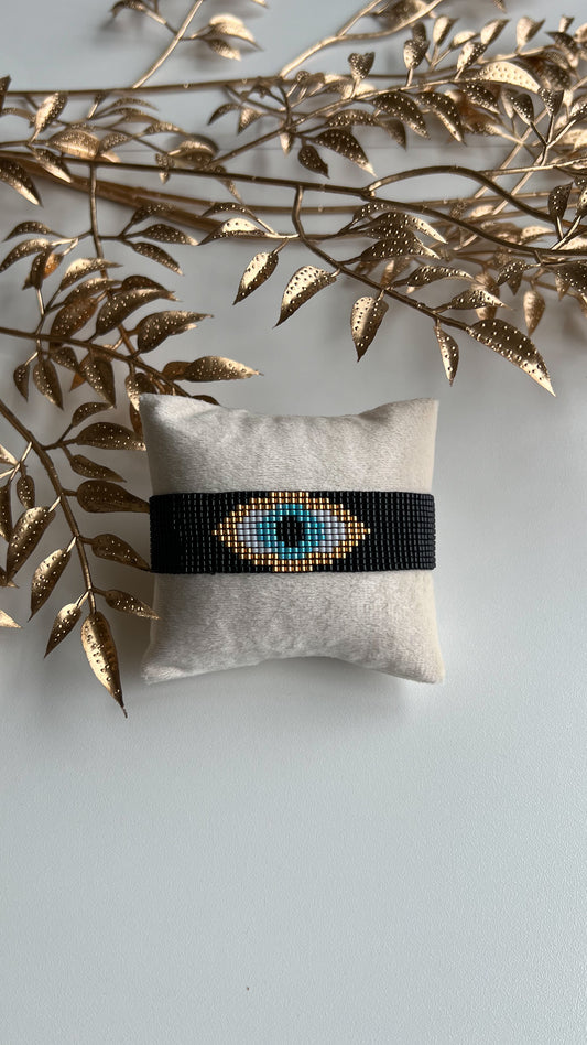 Evil eye loom miyuki bracelet